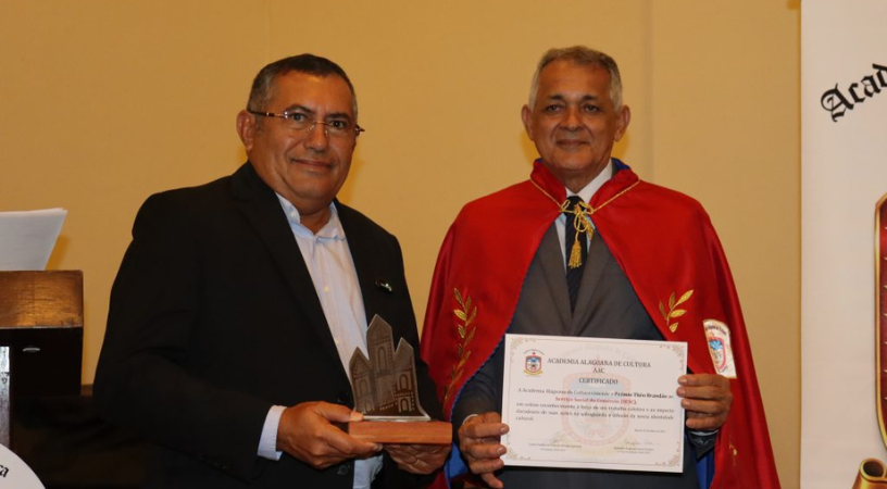 Sesc-AL recebe Prêmio Théo Brandão da Academia Alagoana de Cultura